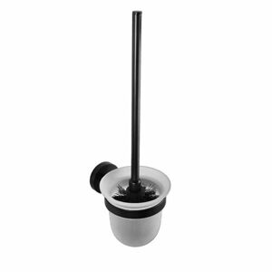 SAPHO XB300 X-Roundblack falra szerelhető WC kefe,tál tejüveg, fekete
