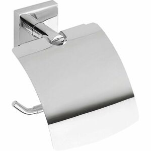 SAPHO XQ700 X-Square WC-papír tartó fedővel, ezüstszínű