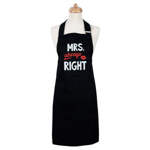 Sikk a konyhában női konyhai kӧtény Mrs. Always right, 70 x 75 cm