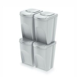 Sortibox szelektált hulladékgyűjtő 35 l, 4 db, hamuszürke