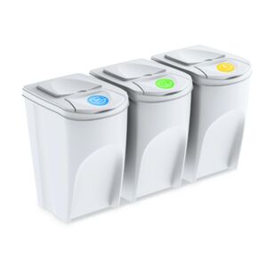 Sortibox szelektív hulladékgyűjtő 35 l, 3 db, fehér