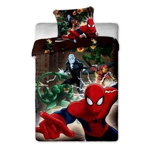 Jerry Fabrics Spiderman brown 2015 gyerek pamut ágyneműhuzat, 140 x 200 cm, 70 x 90 cm