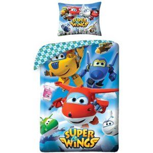 Super Wings 5510 gyermek pamut ágynemű, 140 x 200 cm, 70 x 90 cm