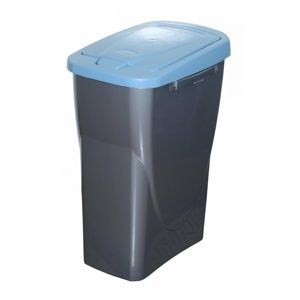 Szelektív hulladékgyűjtő kosár, 51 x 21,5 x 36 cm, kék fedél, 25 l