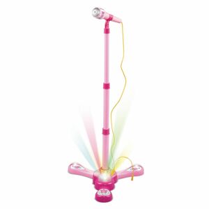 Teddies Karaoke mikrofon kivetítővel, elemekre működik, rózsaszín