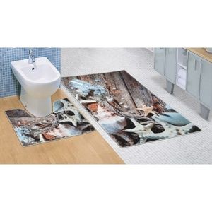 Tengeri állatok 3D fürdőszobaszőnyeg, 60 x 100 + 60 x 50 cm