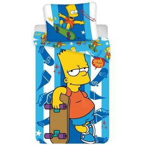 The Simpsons Bart skater gyermek pamut ágynemű, 140 x 200 cm, 70 x 90 cm