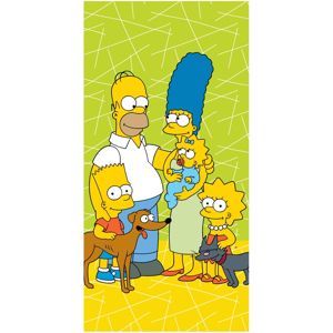 The Simpsons family green 02 törölköző, 70 x 140 cm