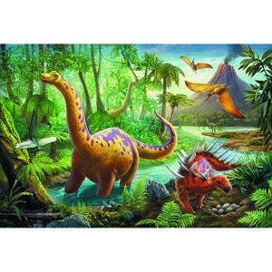Trefl Puzzle Dinoszauruszok az utakon, 60 részes
