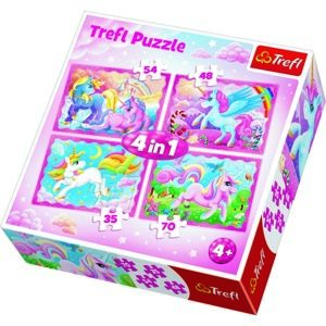 Trefl puzzle, egyszarvúk, 4 db