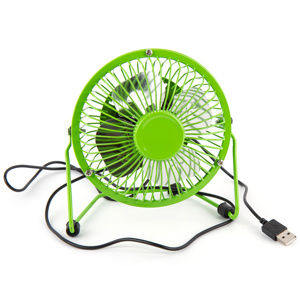 USB ventilátor, zöld, 13,5 x 11 x 15 cm