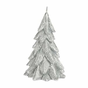 Xmas tree karácsonyi gyertya, ezüst, 12,5 x 8,5 cm