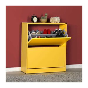 Adore Furniture Cipősszekrény 84x73 cm sárga