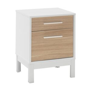 Adore Furniture Éjjeliszekrény 60x45 cm fehér/barna