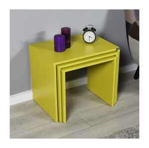 Adore Furniture KÉSZLET 3x Kávésasztal zöld