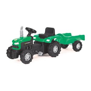 Buddy Toys Pedálos traktor utánvonóval fekete/zöld